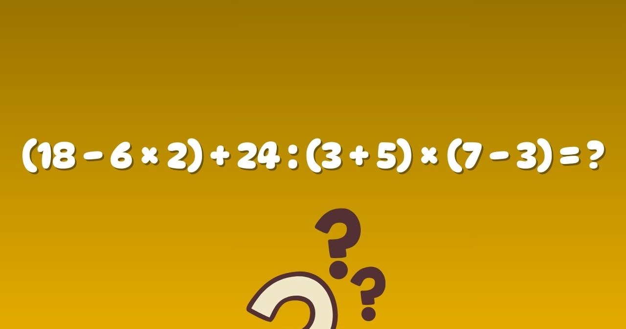 Zagadka matematyczna z nawiasami zmyliła już wielu śmiałków. Sprawdź swoje siły i spróbuj ją rozwiązać. /Materiały własne /INTERIA.PL