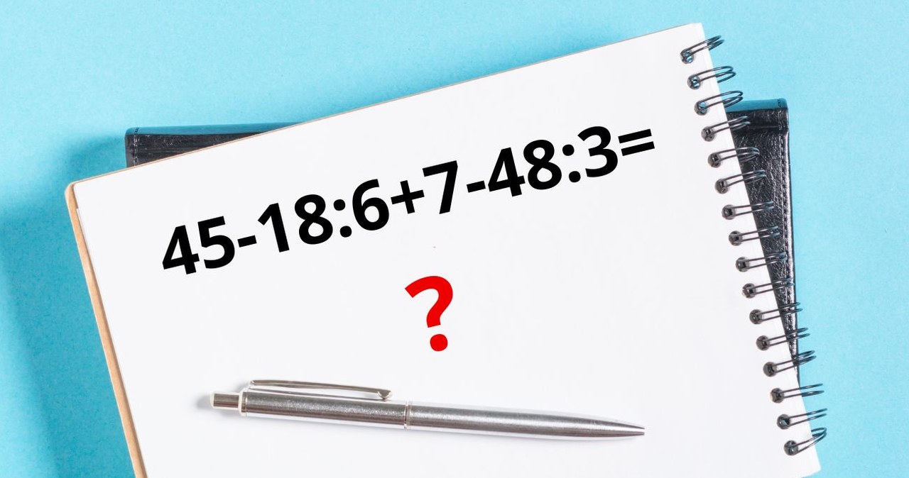 Zagadka matematyczna. Znasz kolejność wykonywania działań? /Canva Pro