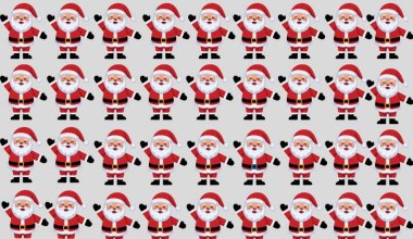 Zagadka na spostrzegawczość. Który Mikołaj jest inny od reszty?