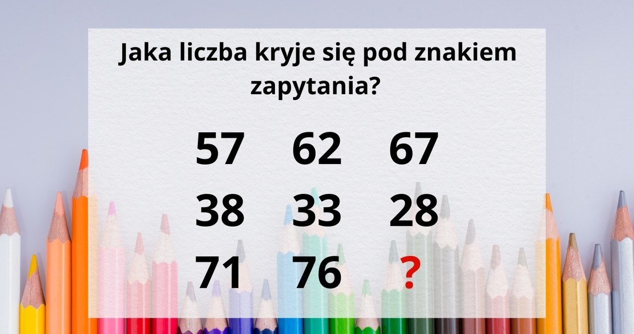 Zagadka z rzędami. Jaka liczba twoim zdaniem tutaj pasuje? /CanvaPro /Canva Pro