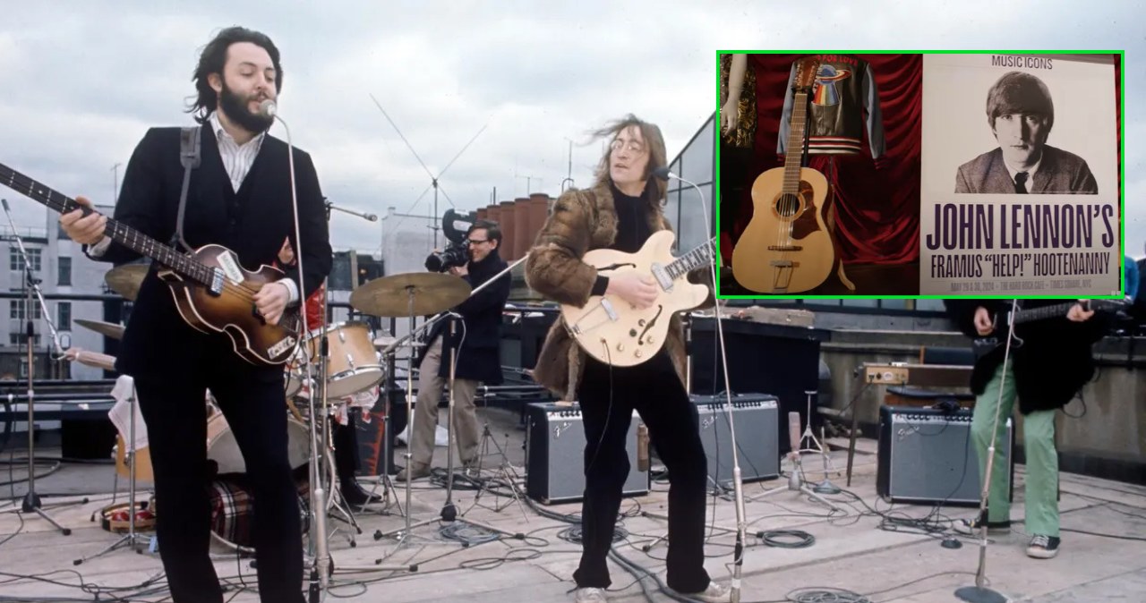 Zaginiona gitara Johna Lennona została sprzedana za rekordowe 2,8 mln dolarów /Materiały prasowe/Fragment video z platformy YouTube wrzucony przez konto Julien's Auctions /