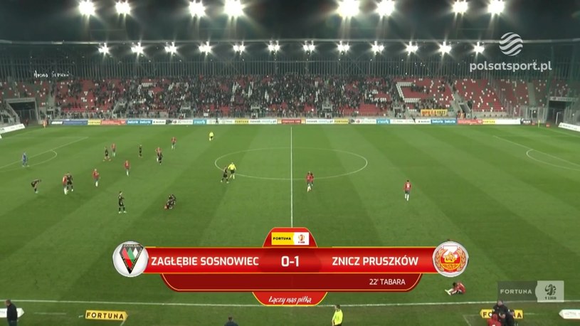 Zagłębie Sosnowiec - Znicz Pruszków 0:1. Skrót meczu