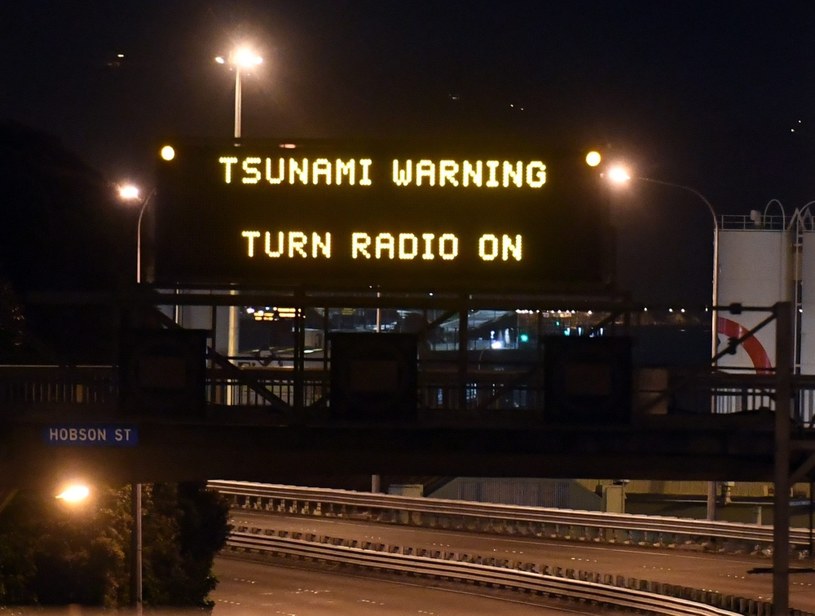 Zagrożenie tsunami w Nowej Zelandii /PAP/EPA