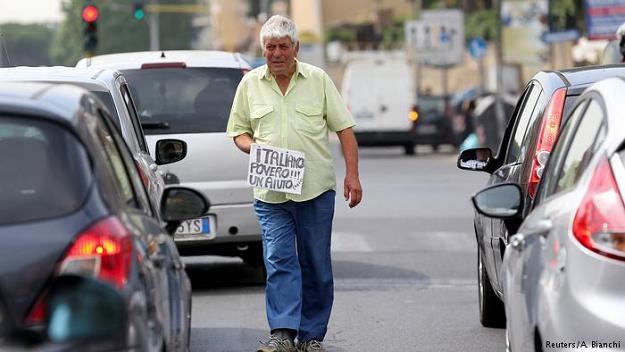Zagrożenie ubóstwem najbardziej wzrosło we Włoszech /fot. Reuters/A. Bianchi /Deutsche Welle