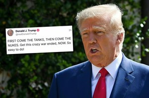 "Zakończcie tę szaloną wojnę". Trump krytykuje dostawy czołgów