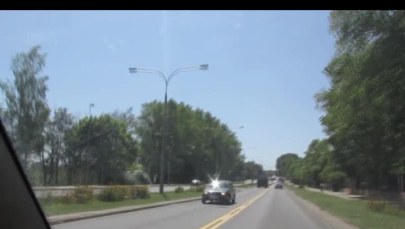 Zakorkowany wyjazd z centrum Olsztyna w stronę Warszawy 