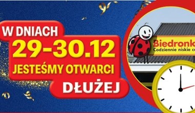 Zakupy last minute? Biedronka działa do późna 29 i 30 grudnia!