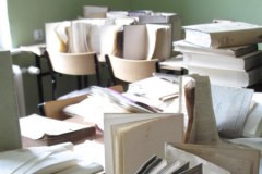 Zalana biblioteka w Poznaniu