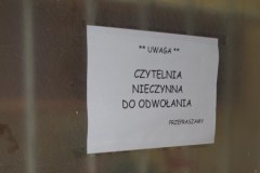 Zalana biblioteka w Poznaniu