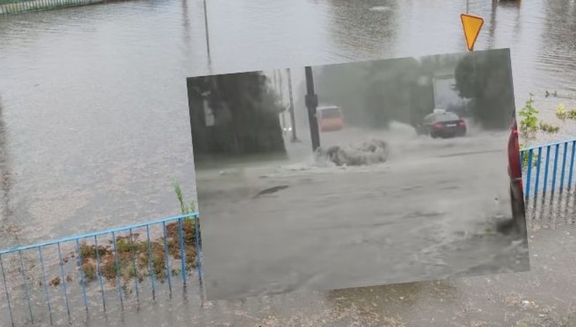 Zalane Kielce. Potężna ulewa nad miastem