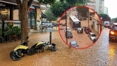 Zalane ulice, wojsko w akcji. Potężne ulewy na Ibizie