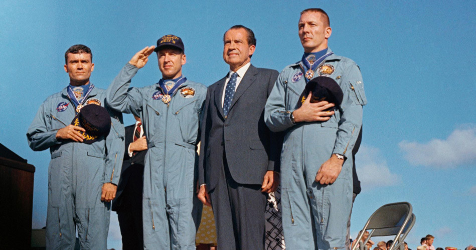 Załoga Apollo 13 i prezydent USA, Richard Nixon /NASA