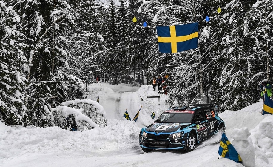 Załoga Pieniążek-Mazur na trasie Rajdu Szwecji /Materiały prasowe /Materiały prasowe