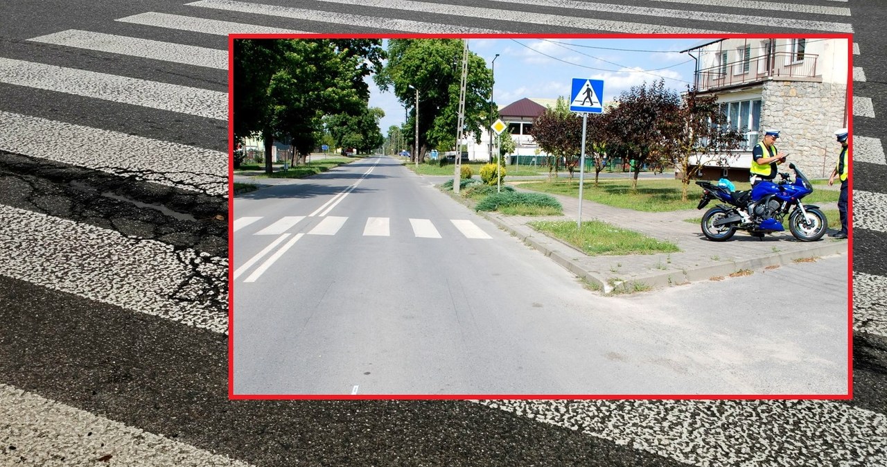 Zamiast zatrzymać się przed przejściem dla pieszych, motocyklistka wjechała w stojącą na krawędzi jezdni 38-latkę. /Andrzej Zbraniecki/East News/ KPP Kraśnik /