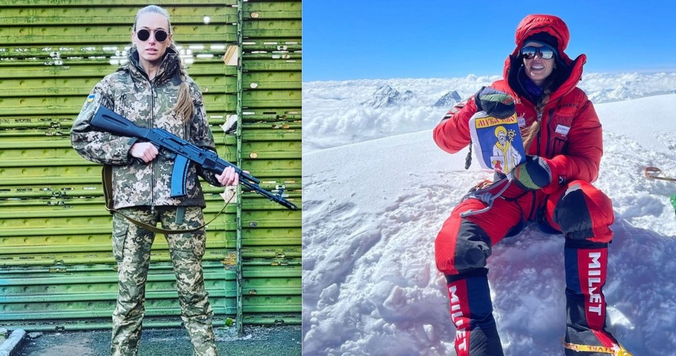 Zamieniła górski czekan na Kałasznikowa! - ukraińska himalaistka zagrzewa Ukraińców do walki /Instagram