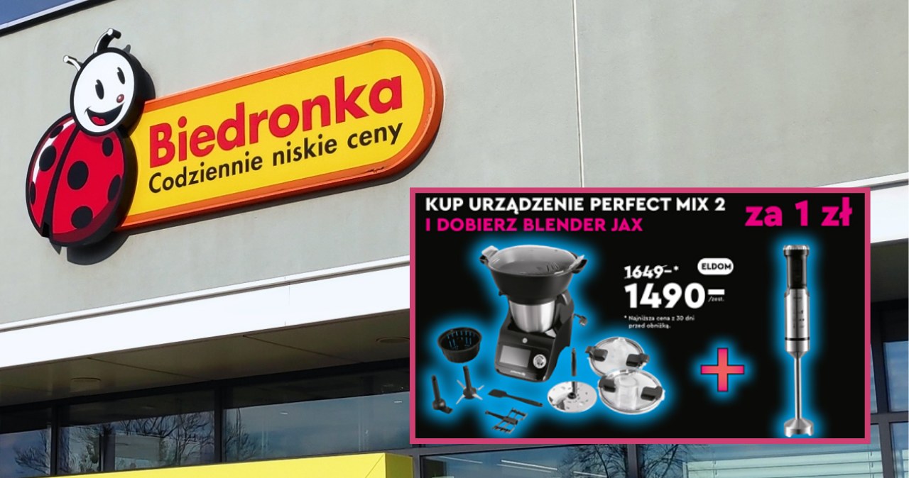 Zamiennik Thermomixa z dodatkowym blenderem za złotówkę! Wyjątkowa oferta w Biedronce /adobestock/Biedronka Home /INTERIA.PL