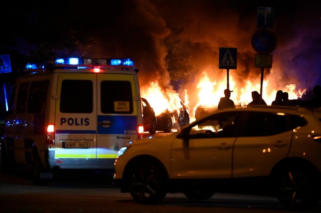 Zamieszki na przedmieściach Malmö, do których doszło na początku września /JOHAN NILSSON /PAP/EPA
