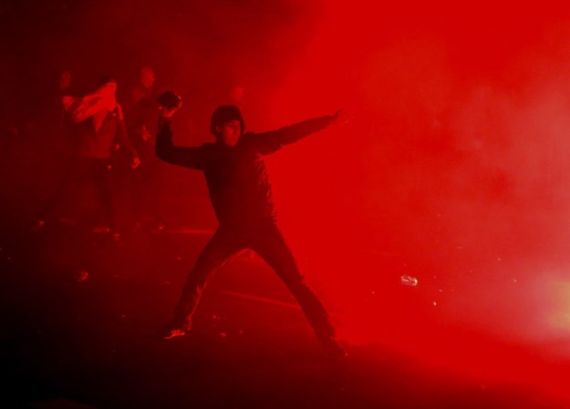 Zamieszki na Rondzie Waszyngtona /Tomasz Gzell /PAP