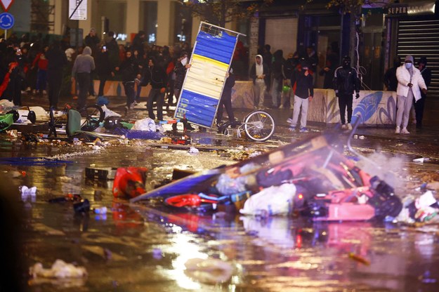 Zamieszki na ulicach Brukseli /STEPHANIE LECOCQ  /PAP/EPA