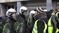Zamieszki podczas protestów "żółtych kamizelek" w Brukseli