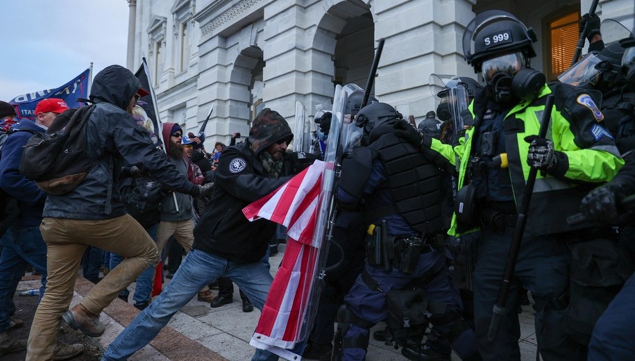 Zamieszki przed Kapitolem /	AA/ABACA /PAP/EPA