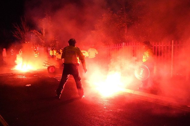Zamieszki przed meczem Aston Villa - Legia Warszawa /David Davies    /PAP/PA