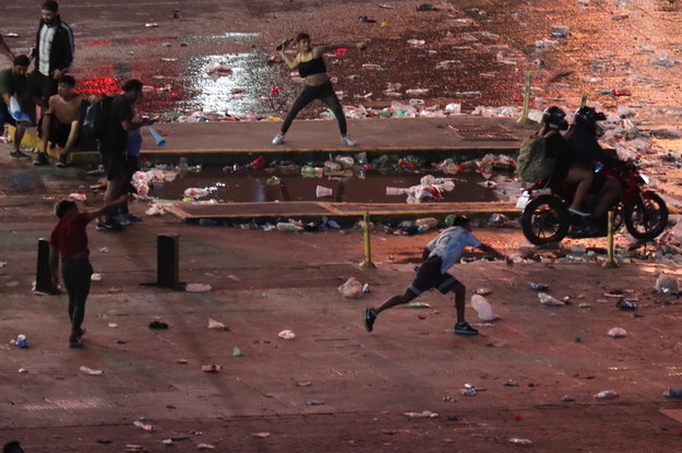Zamieszki w Buenos Aires /Raul Martinez /PAP/EPA