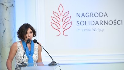 Żanna Niemcowa odebrała Nagrodę Solidarności im. Lecha Wałęsy 