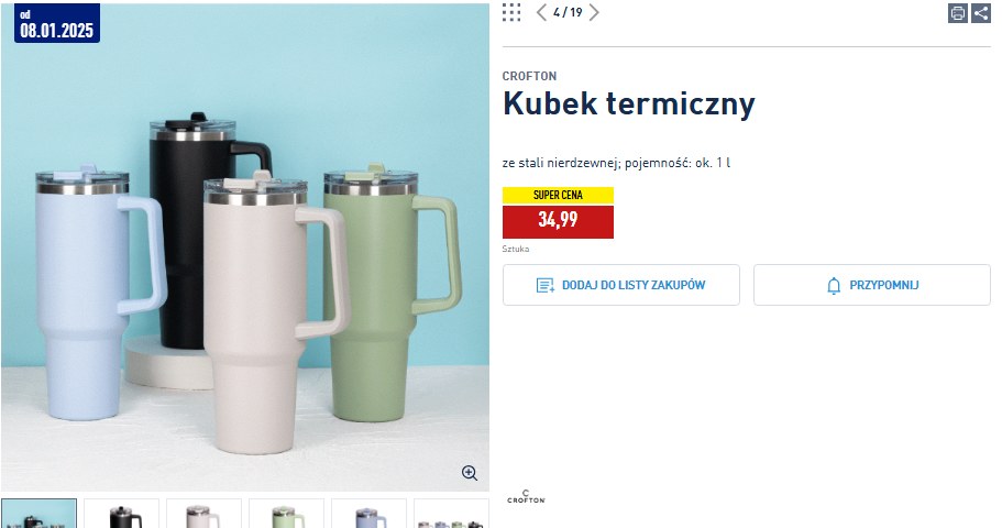 Zaoszczędź ponad 150 zł! Kubek termiczny jak Stanley w Aldi w świetnej ofercie! /Aldi.pl /INTERIA.PL