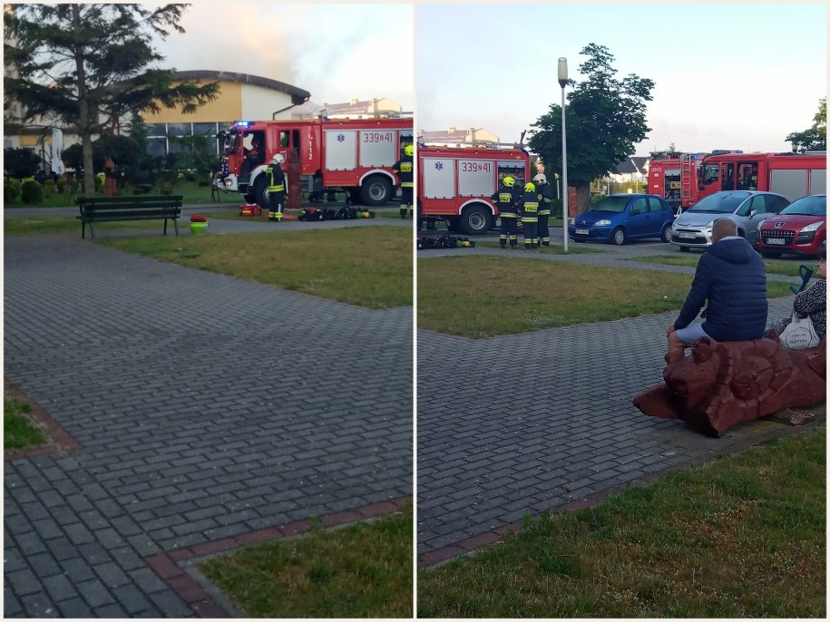 Zapalił się dach krytego basenu /foto. Gorąca Linia RMF  FM /
