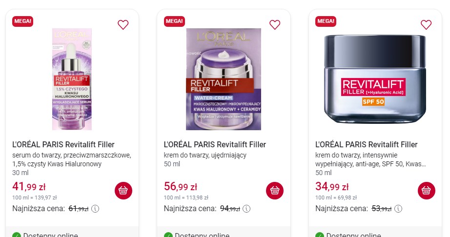 Zapomnij o zmarszczkach i zyskaj dodatkowe 20zł! Super promocja na produkty Revitalift Filler od L’Oréal w Rossmannie! /Rossmann /INTERIA.PL