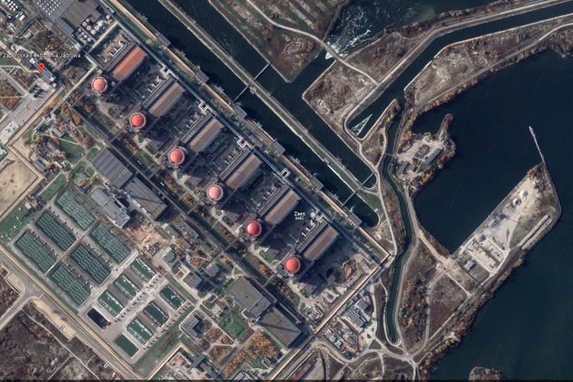 Zaporoska elektrownia atomowa jest największą tego typu w Europie; źródło: Google Earth /