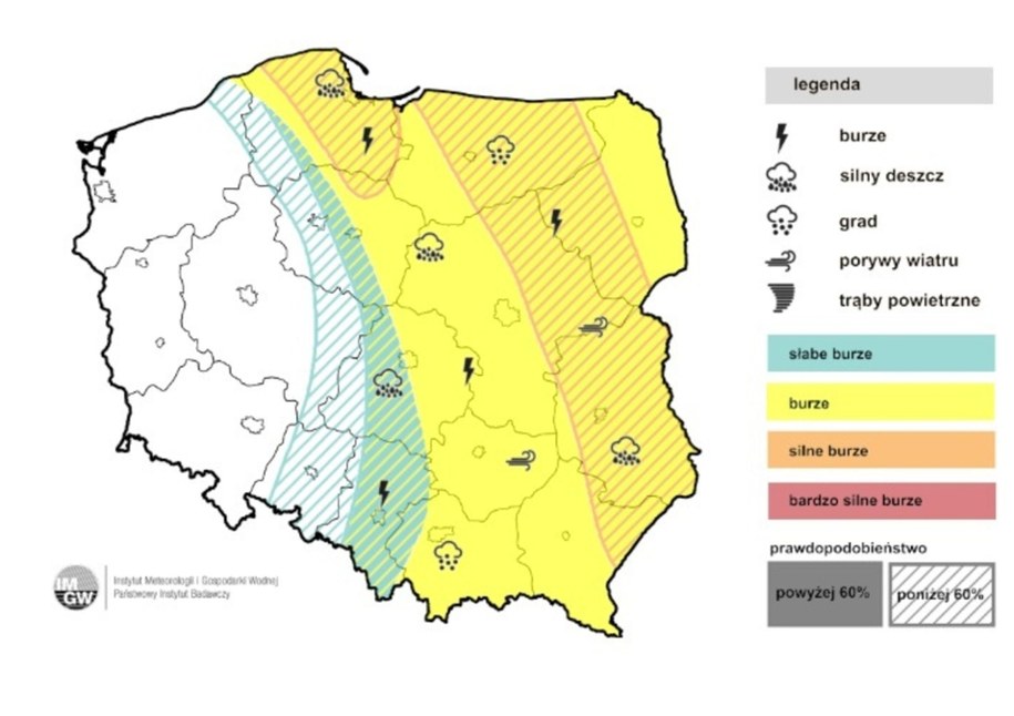 Zapowiada się burzowa niedziela, fot. IMGW /