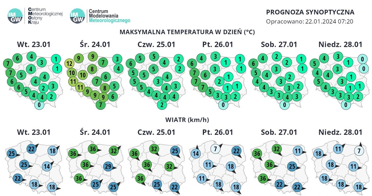 Zapowiada się ciepły tydzień, z dodatnimi temperaturami w praktycznie całym kraju /IMGW /