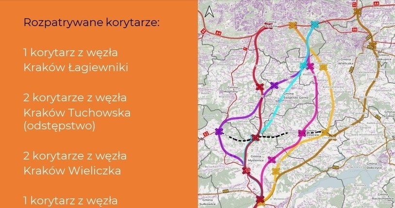 Zaproponowane przez GDDKiA korytarze przebiegu S7 wzbudziły emocje wśród mieszkańców. /GDDKiA