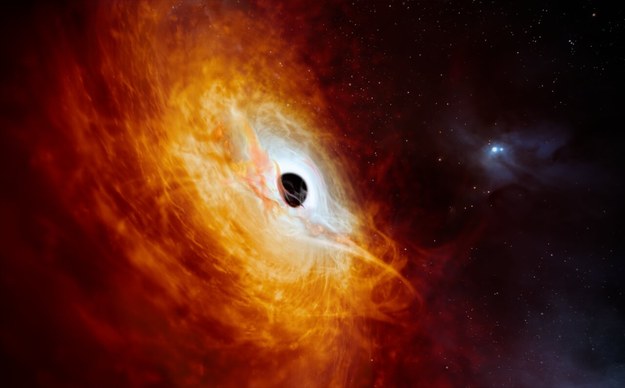 Żarłoczna czarna dziura /ESO /