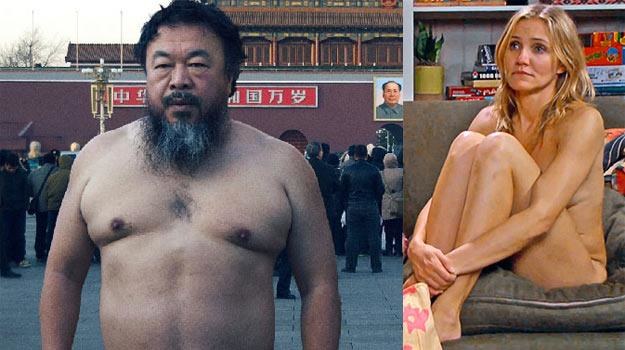 Zarówno Ai Weiwei (L), jak i Cameron Diaz (P) rnie mają nic do ukrycia. /materiały dystrybutora