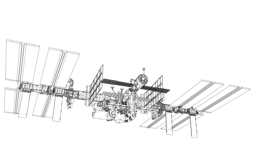 Zarys Międzynarodowej Stacji Kosmicznej /cherezoff /123RF/PICSEL