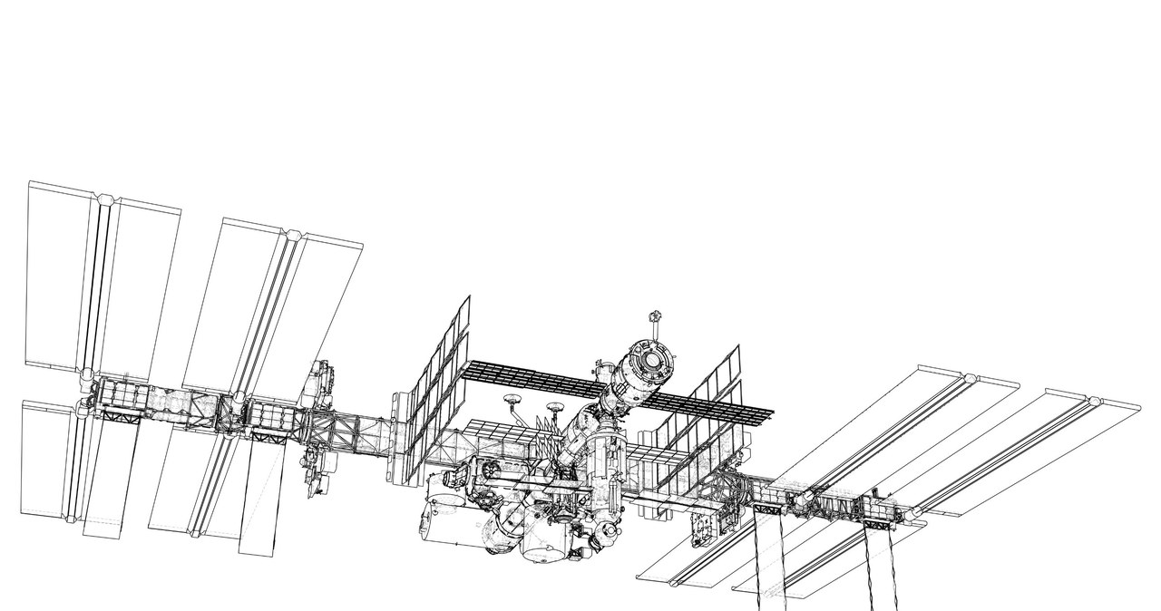 Zarys Międzynarodowej Stacji Kosmicznej /cherezoff /123RF/PICSEL