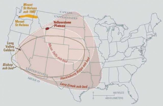 Zasięg zniszczeń, do jakich może doprowadzić wybuch wulkanu Yellowstone /materiały prasowe