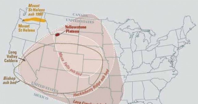 Zasięg zniszczeń, do jakich może doprowadzić wybuch wulkanu Yellowstone /materiały prasowe