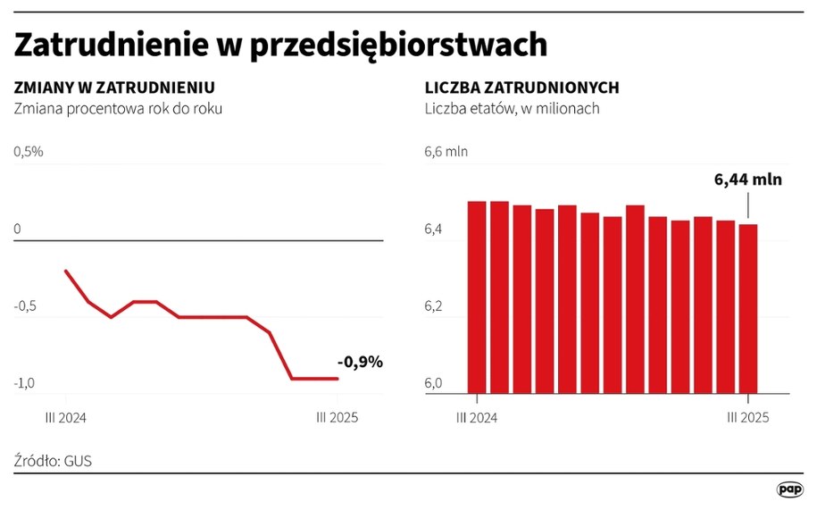 Zatrudnienie w przedsiębiorstwach /Mateusz Krymski