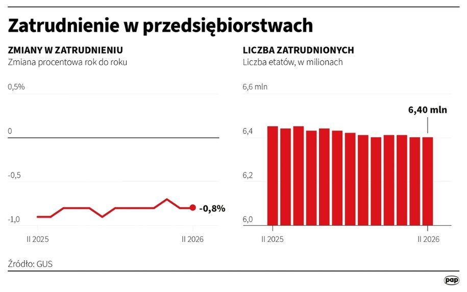 Zatrudnienie w przedsiębiorstwach /Mateusz Krymski /PAP