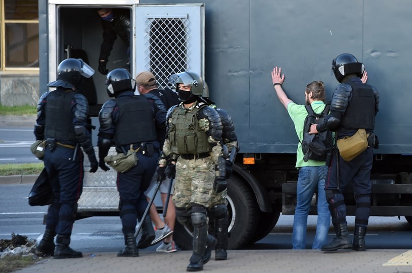 Zatrzymania podczas demonstracji w Mińsku; zdj. ilustracyjne /AFP