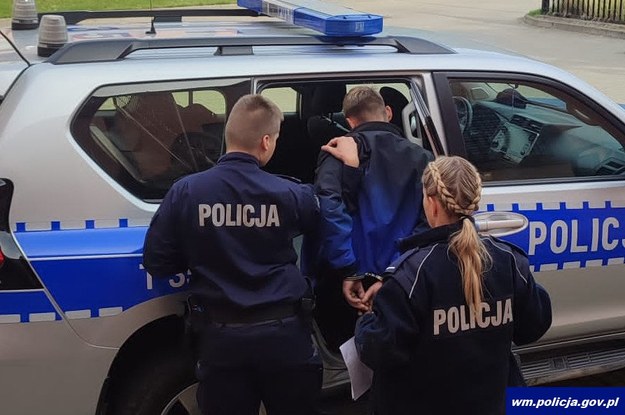 Zatrzymanie 25-latka /KPP Braniewo /Policja