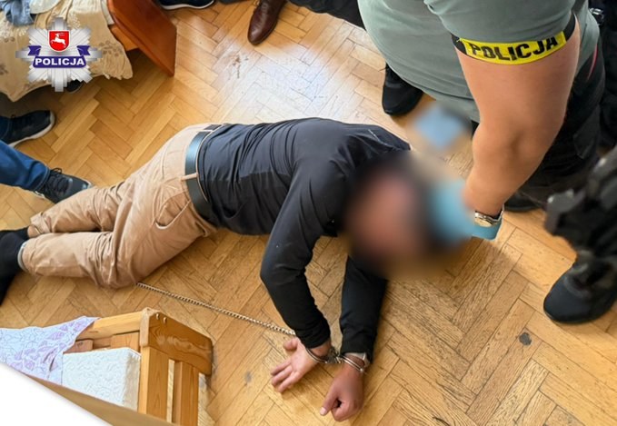 Zatrzymanie mężczyzny podejrzewanego o zabójstwo Rosjanina w Białej Podlaskiej /Policja Lublin /Policja