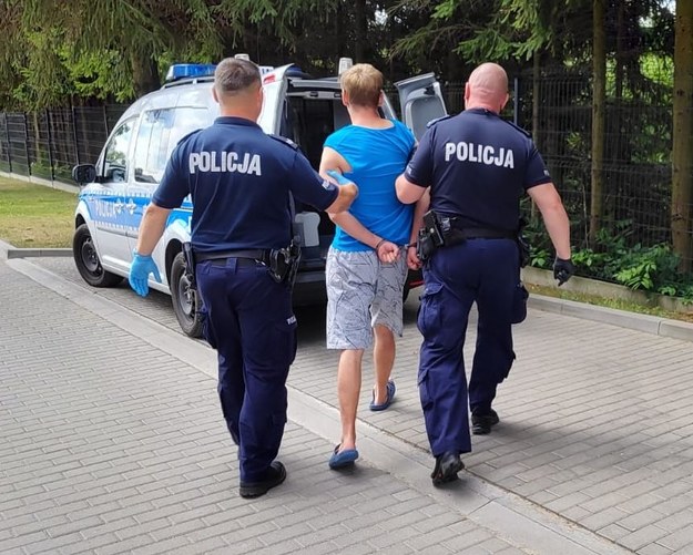 Zatrzymanie mężczyzny /KPP Biłgoraj /Policja