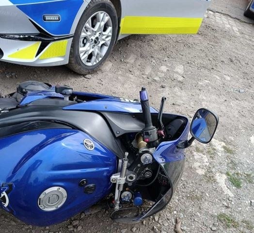 Zatrzymanie motocyklisty /KPP Kępno /Policja