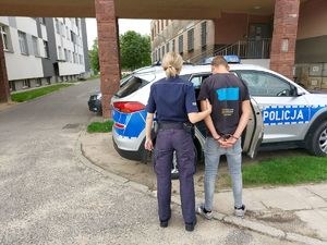 Zatrzymanie podejrzanego /KPP Sieradz /Policja