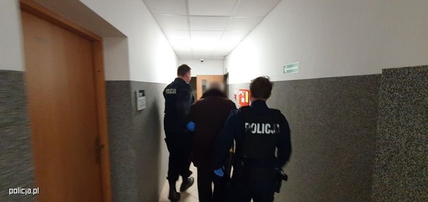 Zatrzymanie podejrzanego /KPP Gryfice /Policja